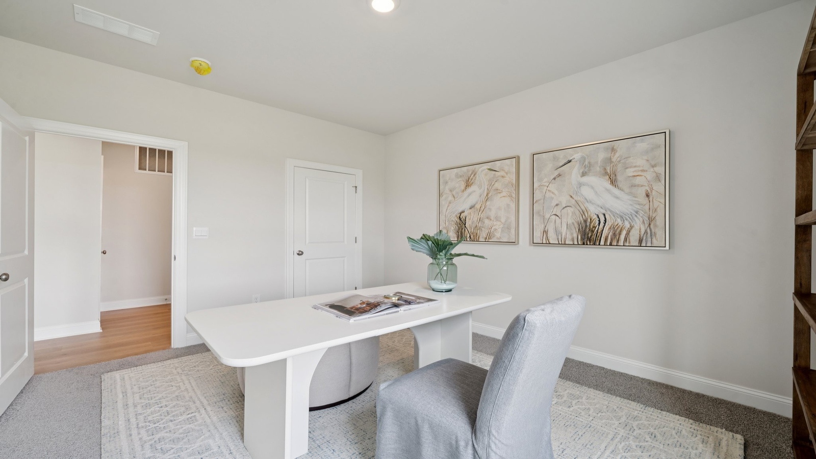 Secondary Bedroom with full closet, ample room design, direct access to shared upstairs spaces Copper Grove at Harpers Mill