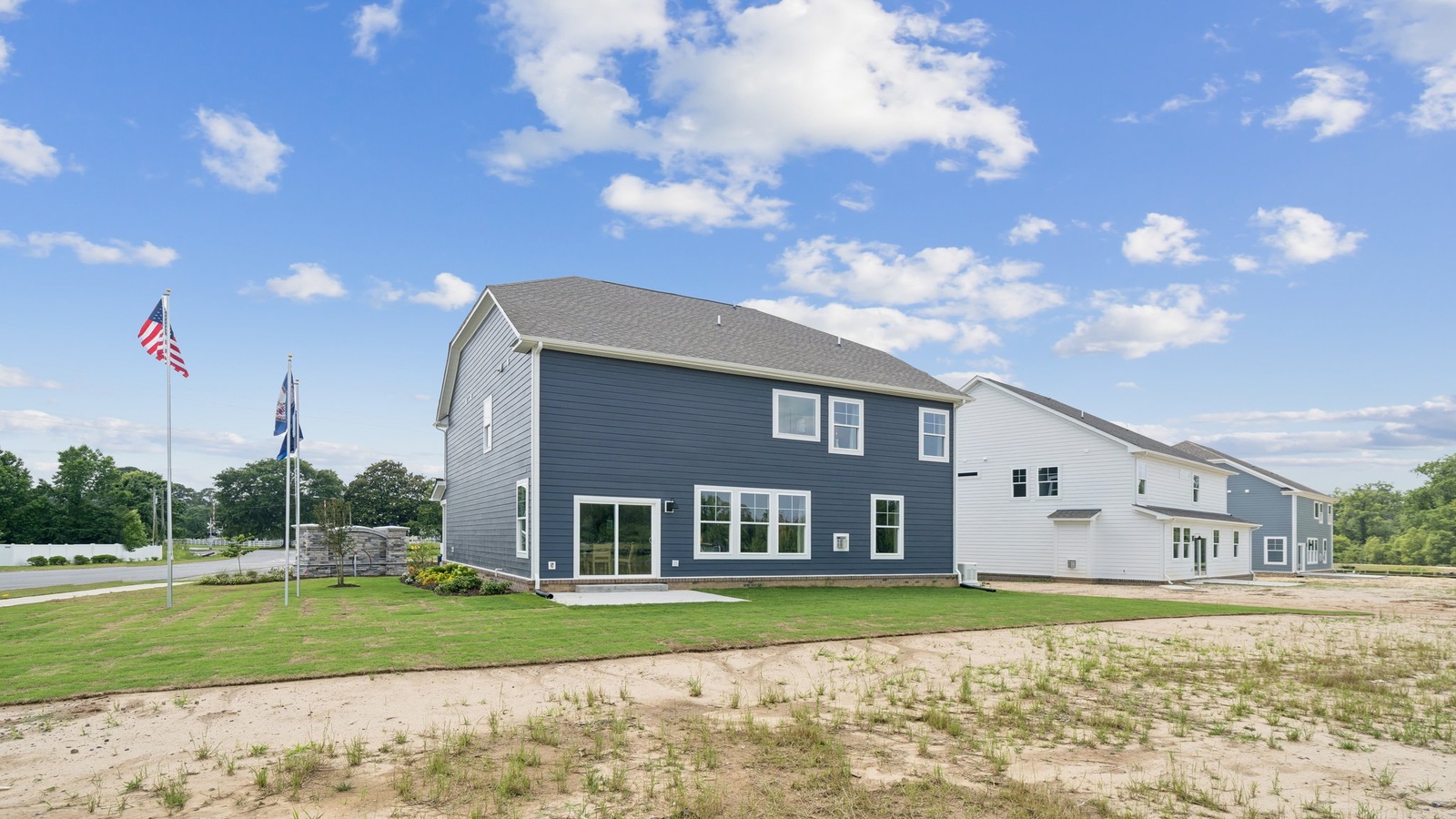 New House by D.R. Horton featuring concrete patio for outdoor entertaining and backyard space ideal for gatherings