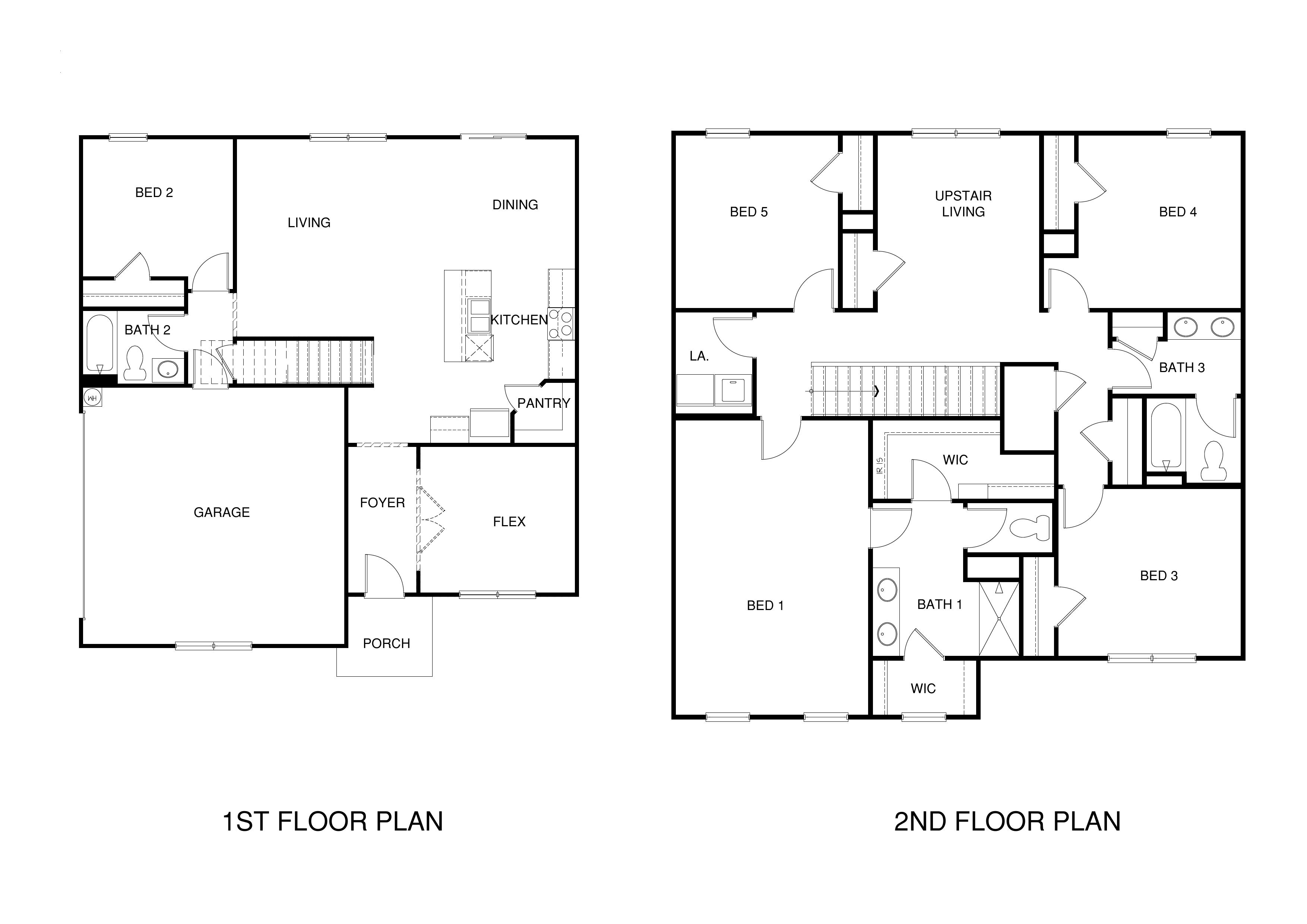1st and 2nd floorplans
