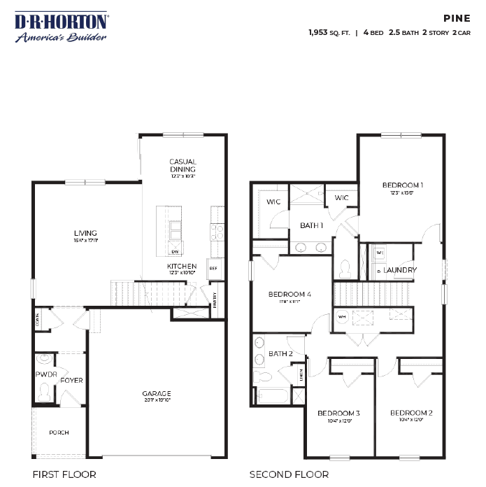 1st and 2nd Floorplans