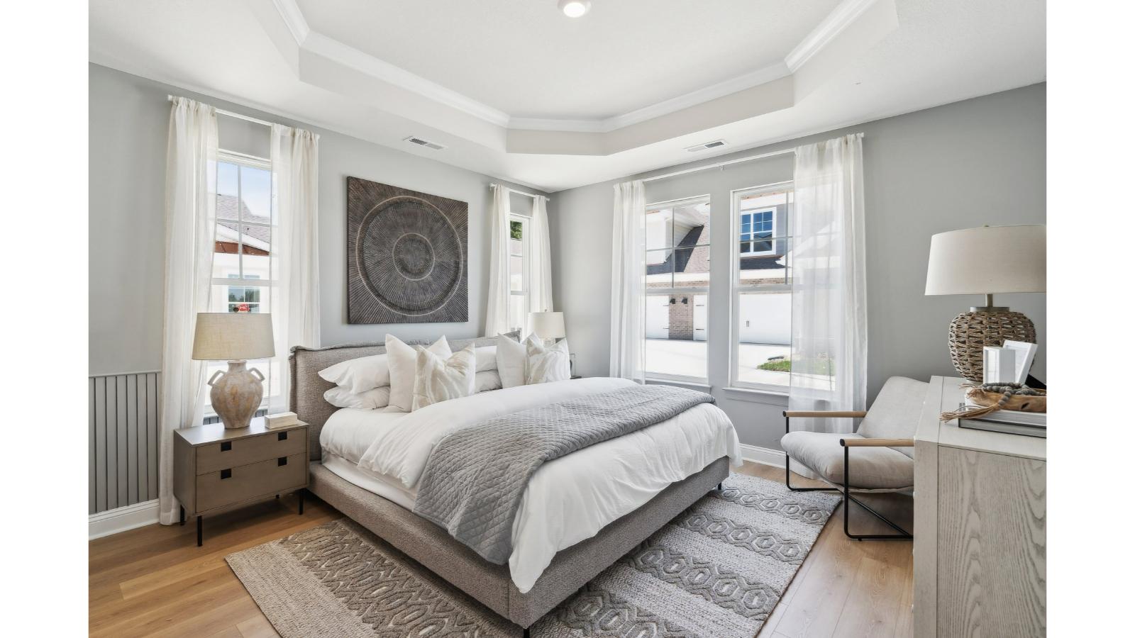 Secondary Bedroom with full closet, ample room design, direct access to shared upstairs spaces Retreat at Edinburgh Farms