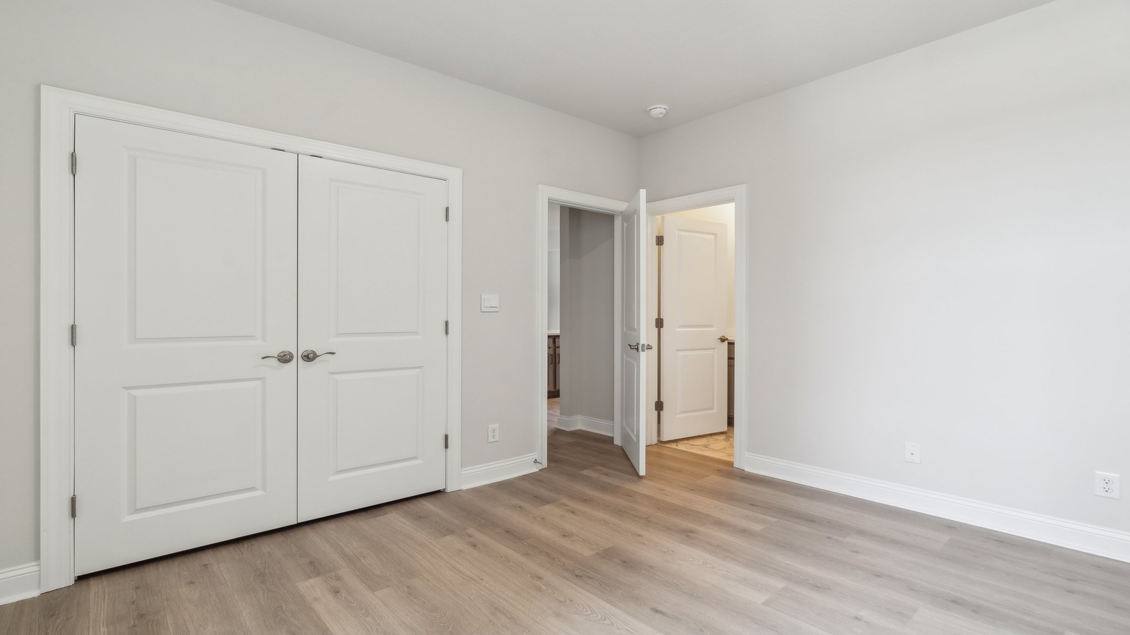 Primary suite at Retreat at Edinburgh Farms corner window views, walk-through access to en suite bathroom, walk-in closet