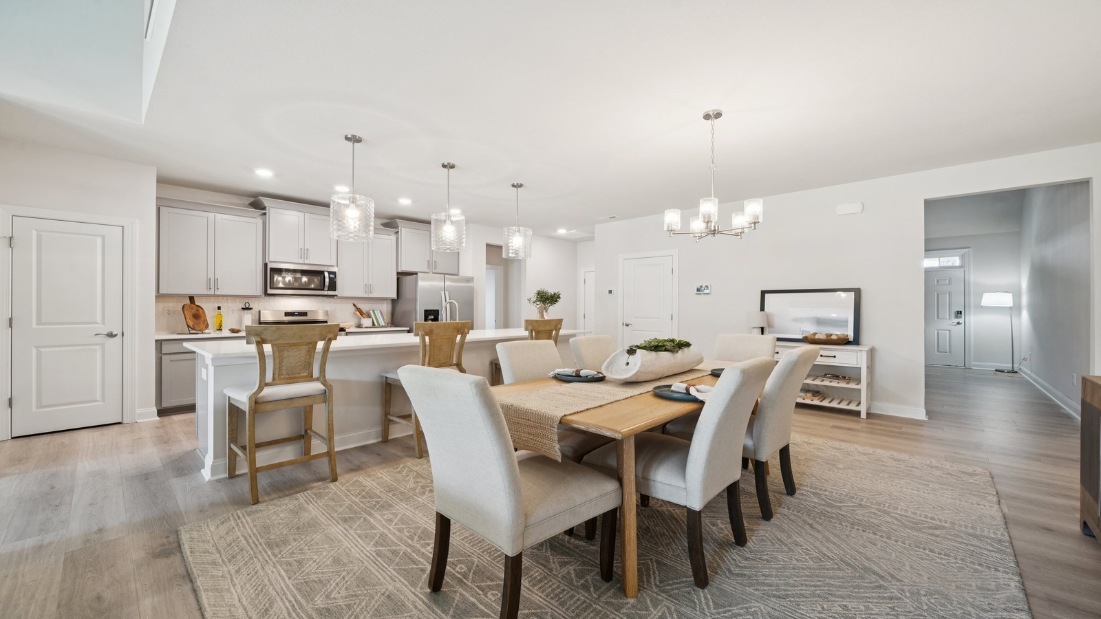Dining room located at Country Club Villas home adjacent to main living area
