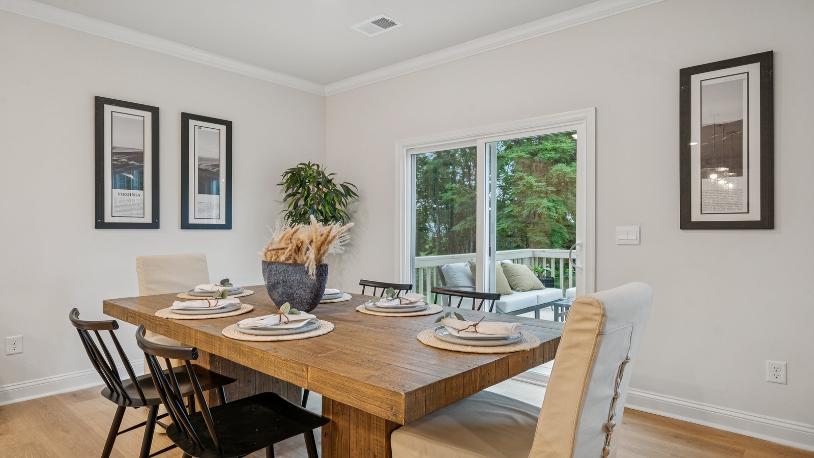 Smartly designed dining room in D.R. Horton Riverview Landing home near main foyer, kitchen, living room, stairs