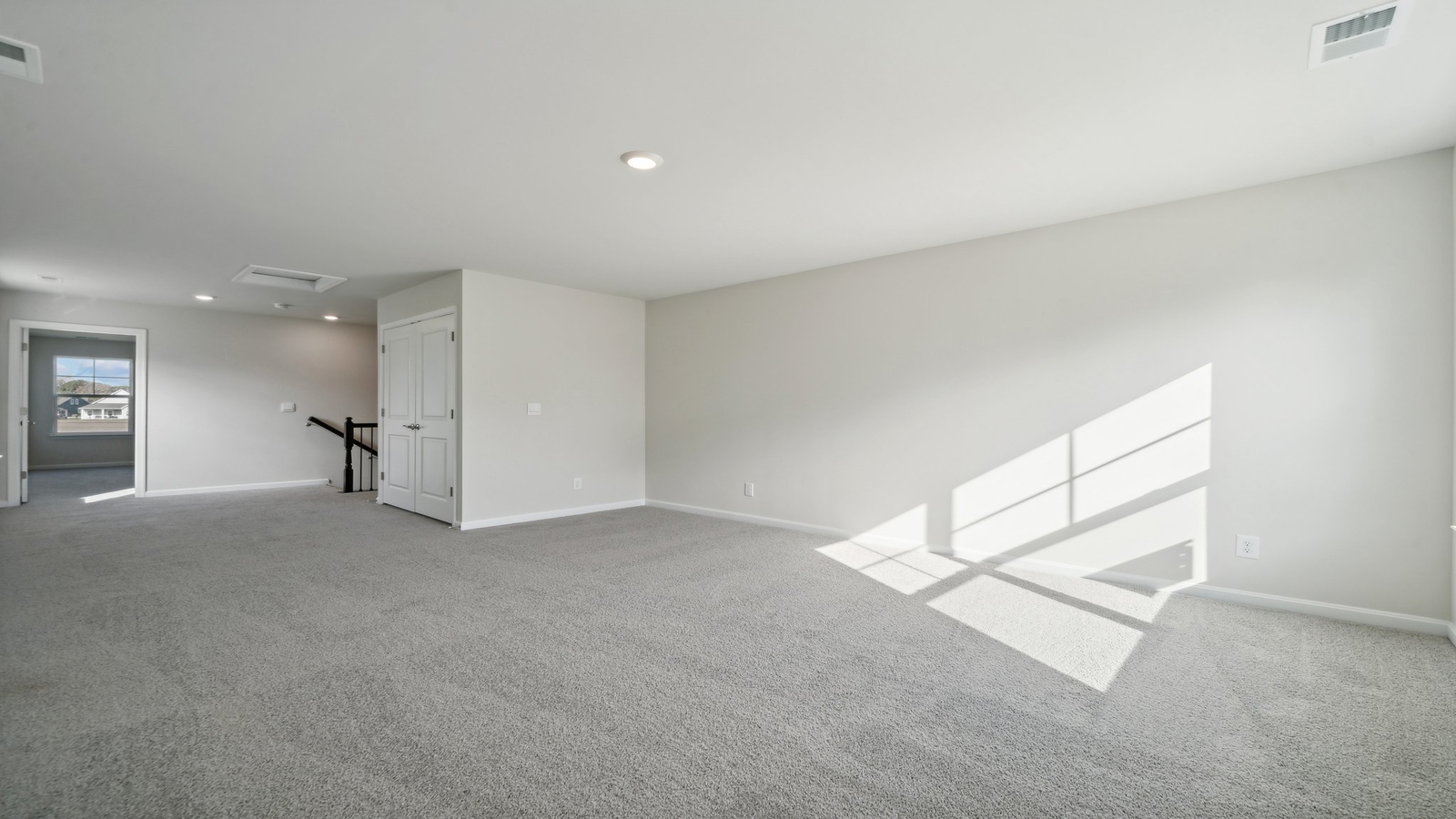 Loft + Secondary Bedroom Open design upstairs flows with secondary bedrooms, bathroom, for multi-use