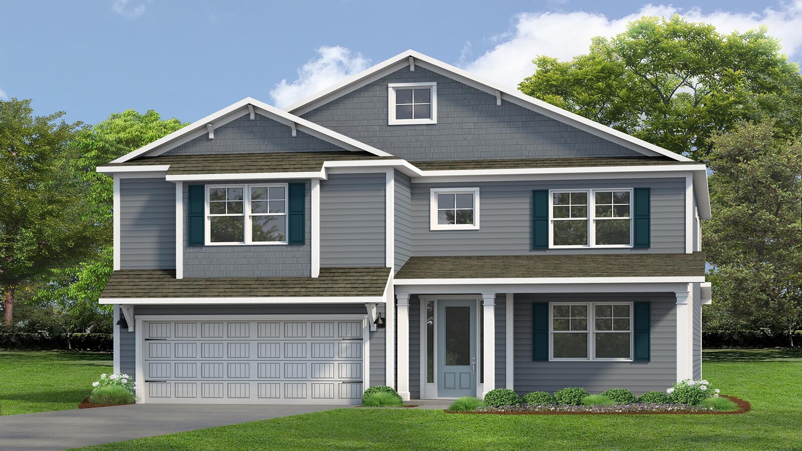 1220 Kidbrooke Street, Chesapeake, VA, Riverview Landing Presented By D.R. Horton front 2-level 2-car garage