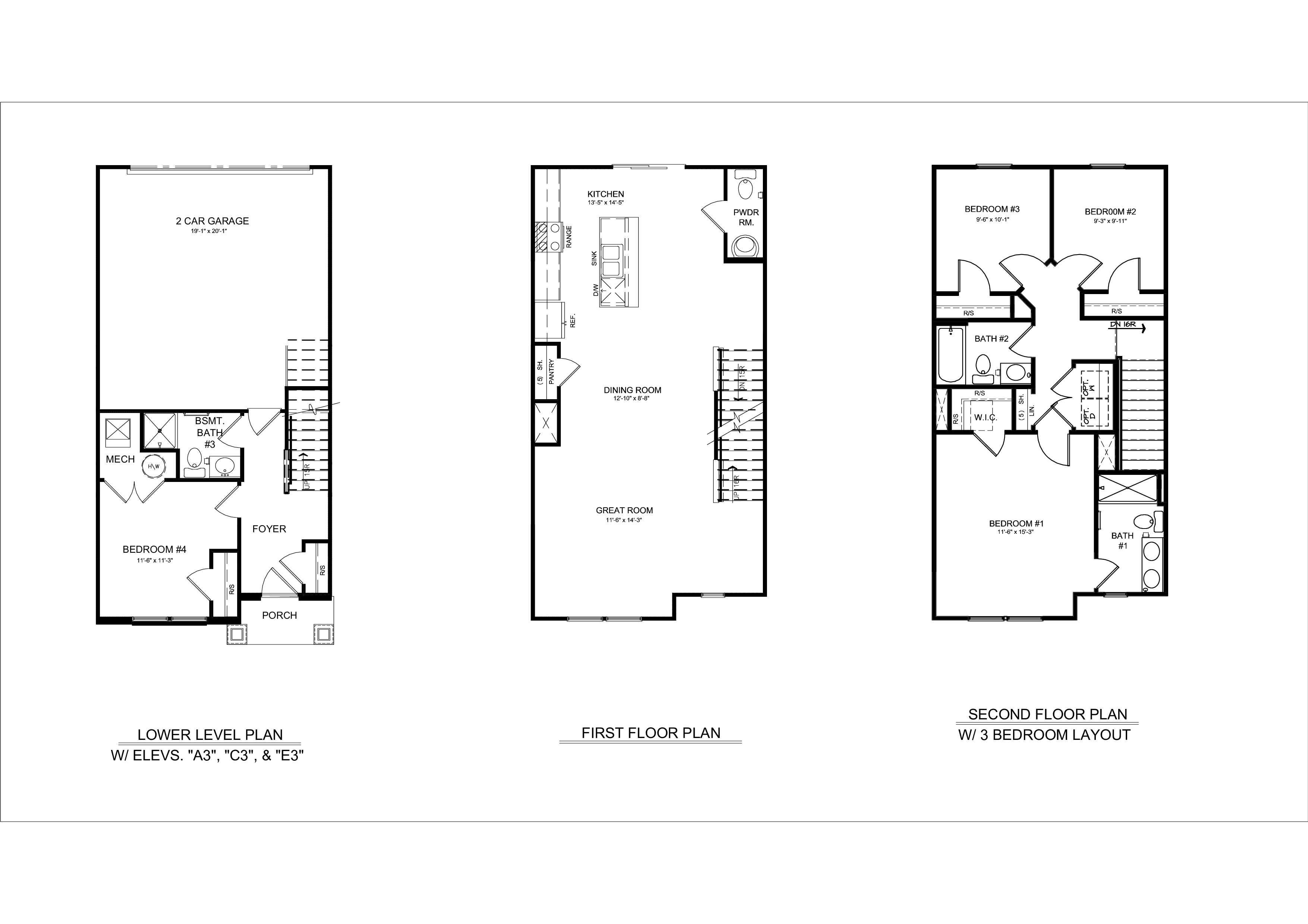 Lower Level Entry Floorplans