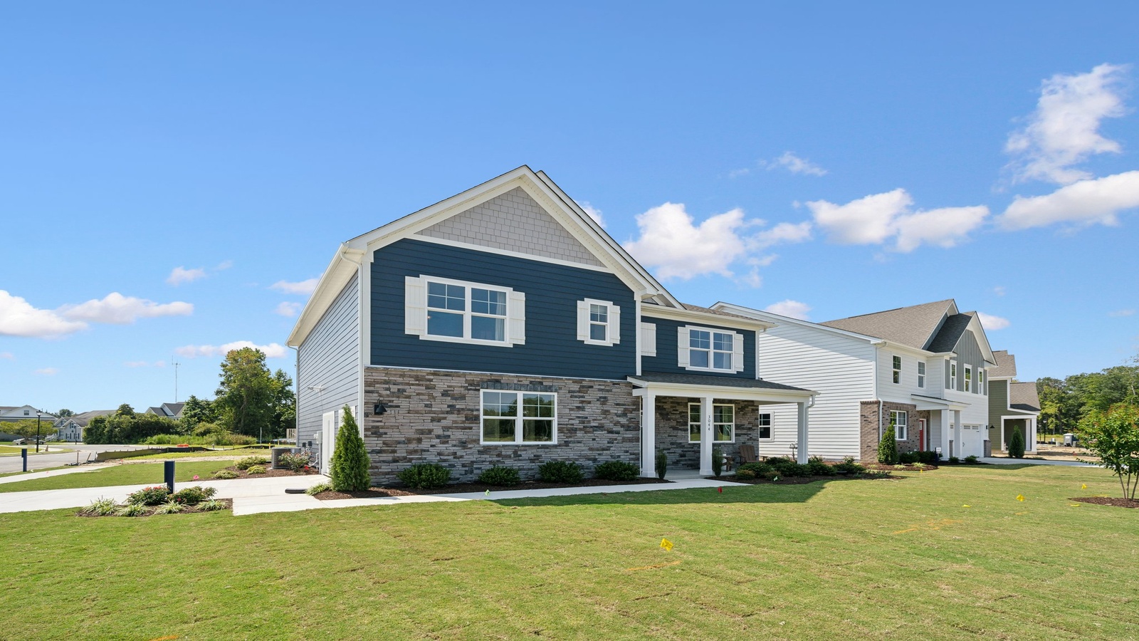 New build home at 3025 Dalton Circle Suffolk VA,, Bennetts Pasture, two-story with garage, front yard