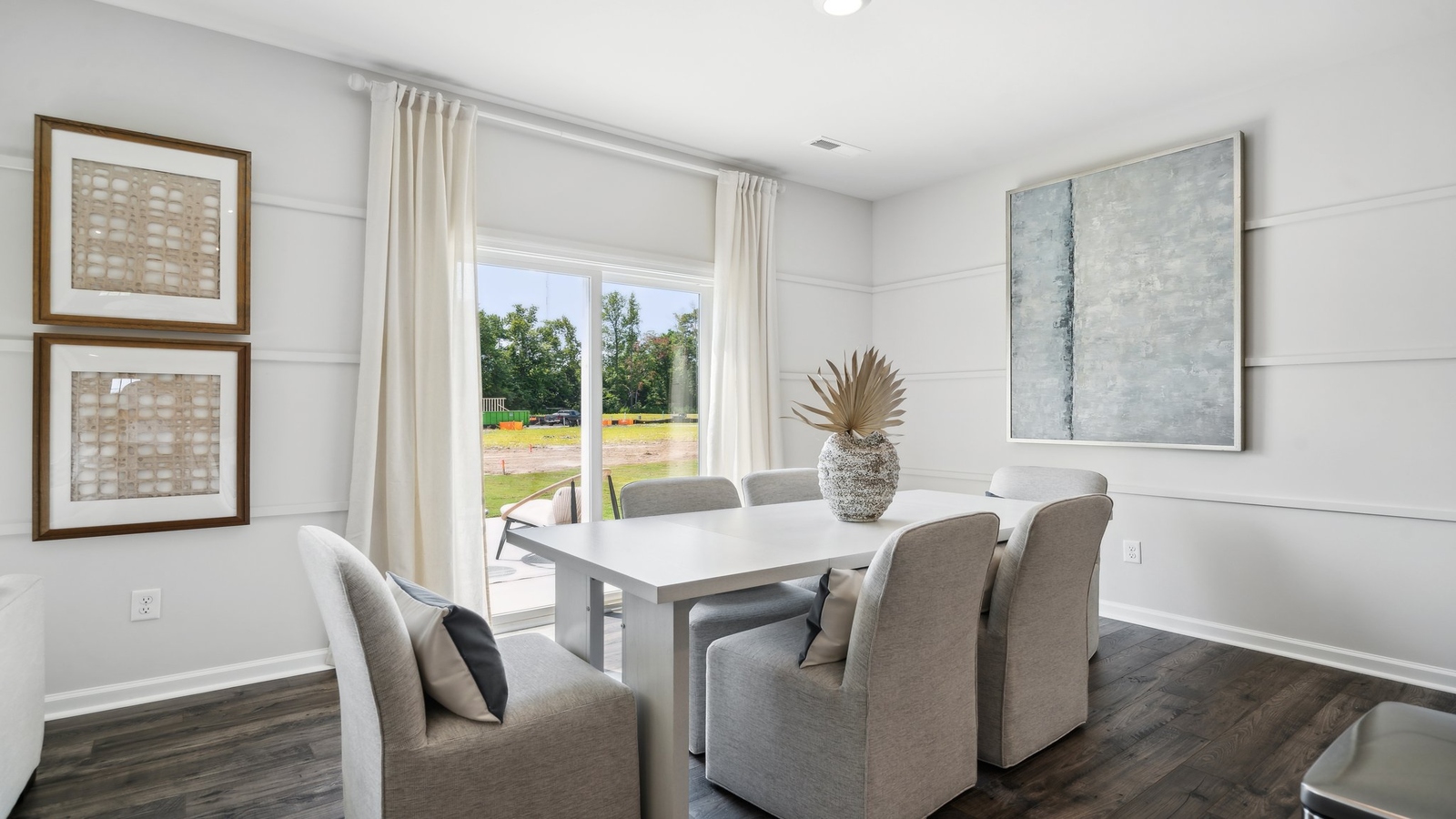 Dining room at Bennetts Pasture new home, next to the kitchen and connected to main living areas