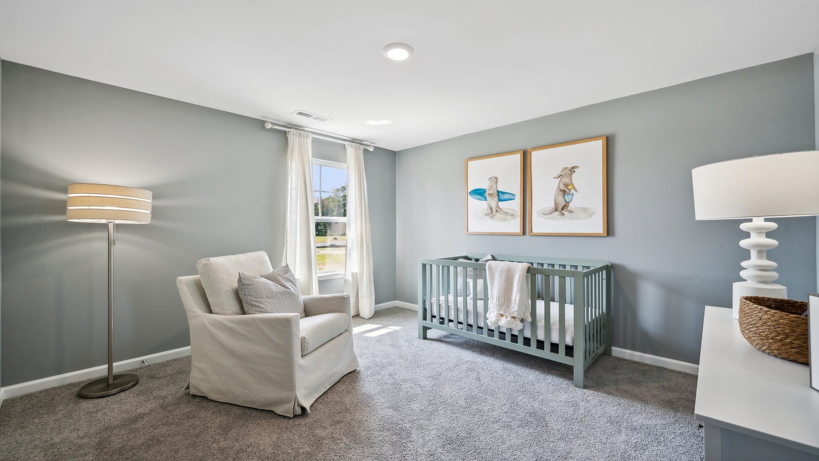 Secondary bedroom in Bennetts Pasture showcases quality designs with closet space, soft window light, and convenient home access