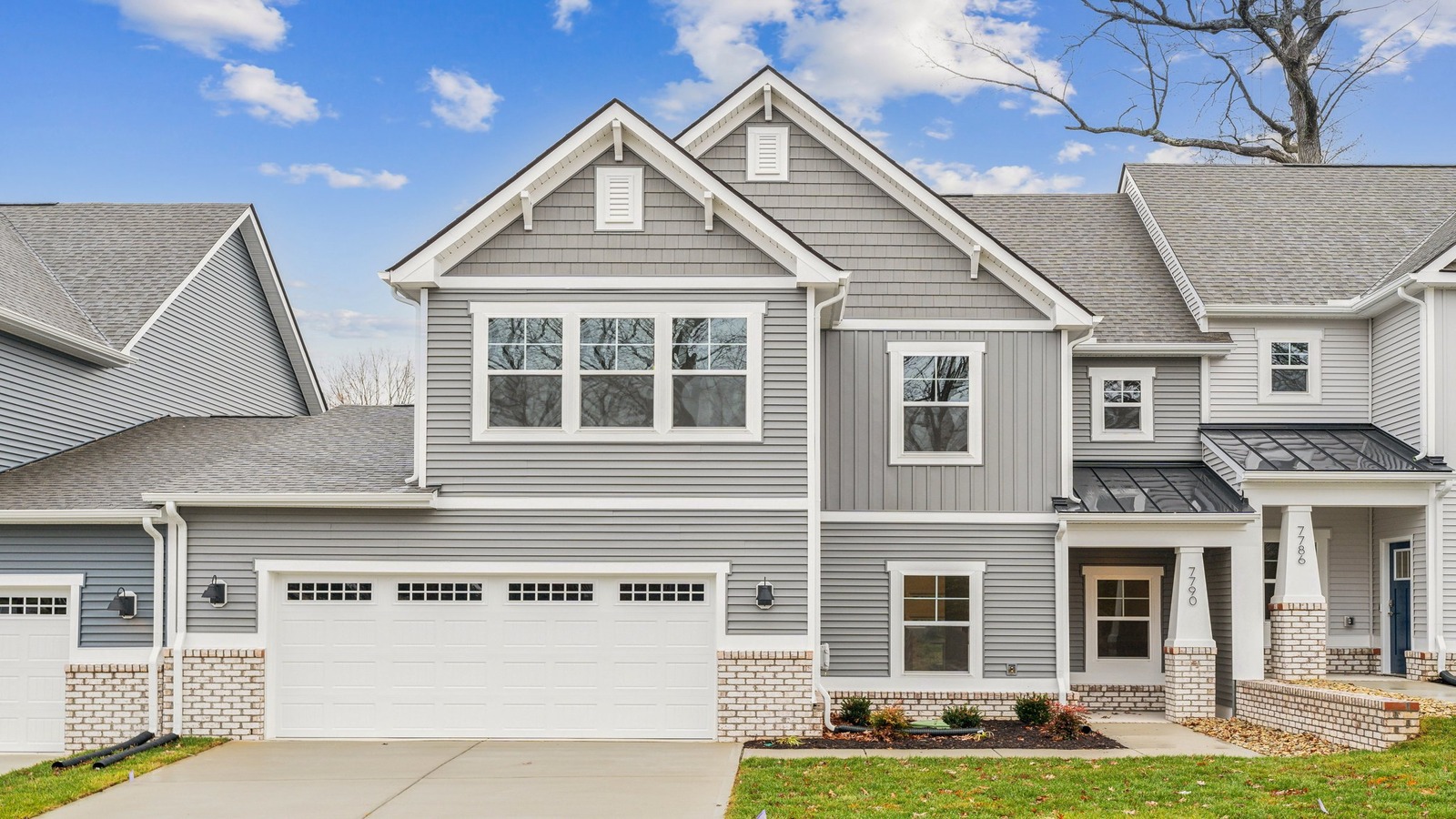 8691 Coastal Terrace, Mechanicsville, VA, Oak Crest Townhomes Presented By D.R. Horton two-car garage, grass, front yard