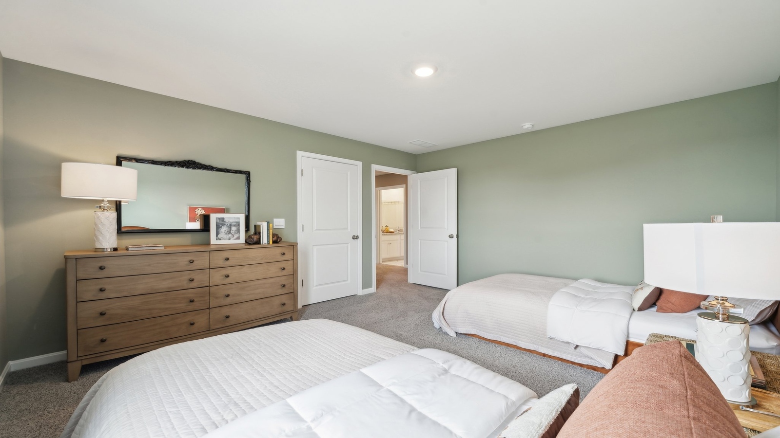 Secondary bedroom, flex-office, study, entertainment, game, craft room options in this D.R. Horton new construction home