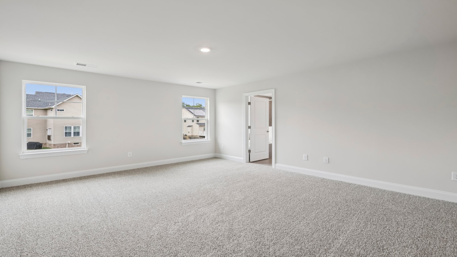 Sheppard Mill basement designed for multi-purpose use with bathroom and closet access for added function