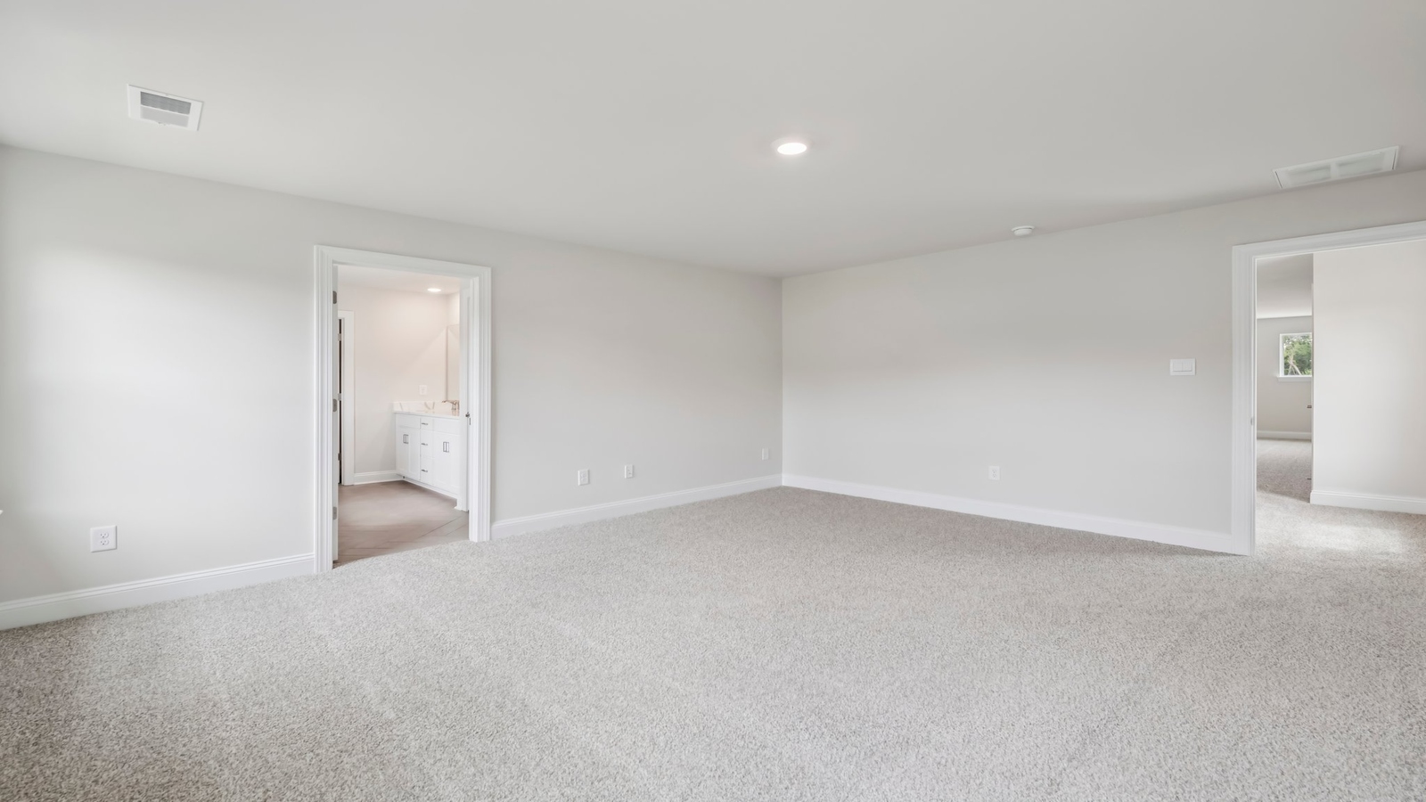 Finished basement flex space with quality flooring, open layout for study, crafts, game or family room use in Sheppard Mill