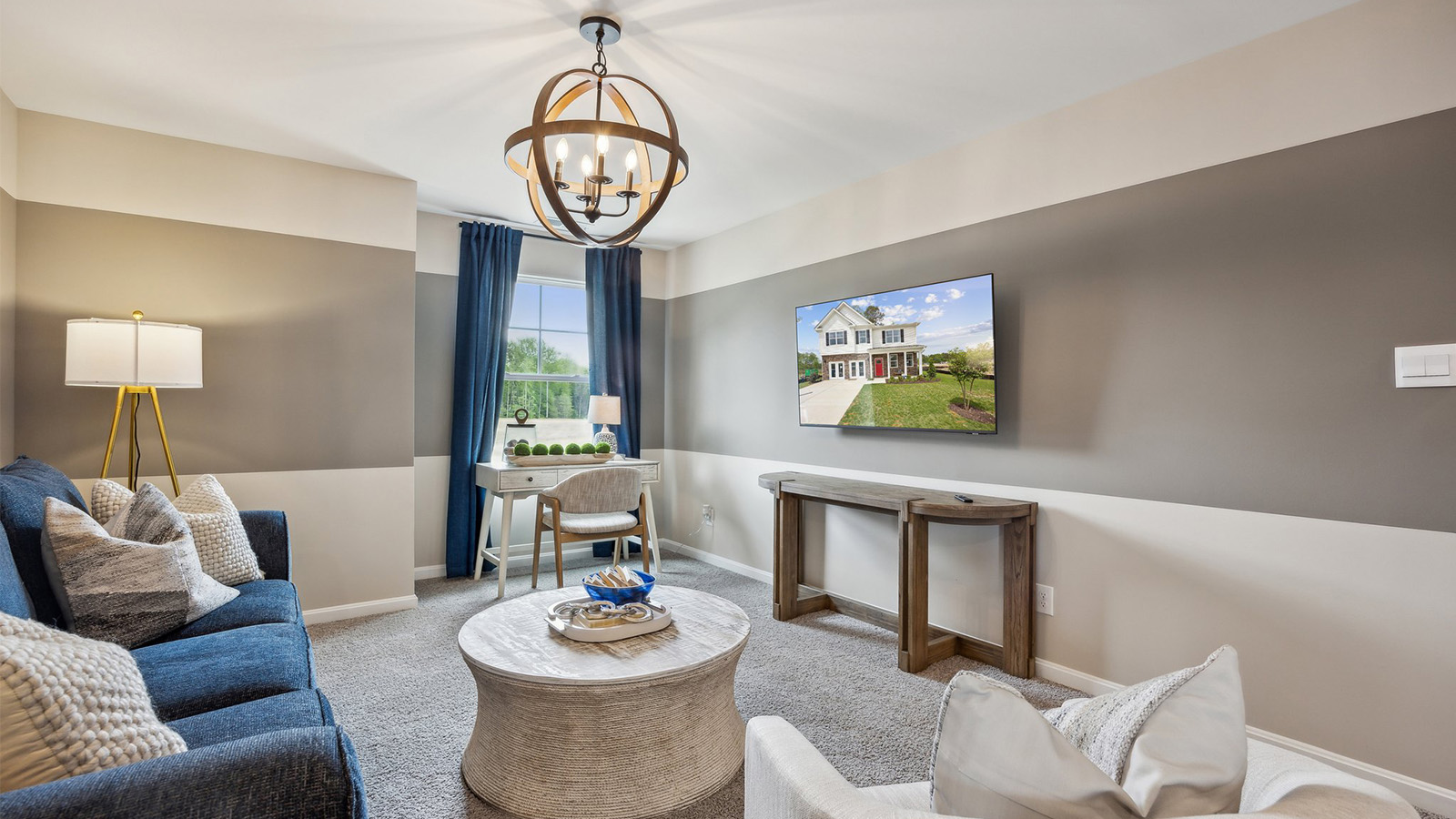 Loft +  Bedroom upstairs layout includes open sightlines, easy access to shared space and rooms Smith Farm