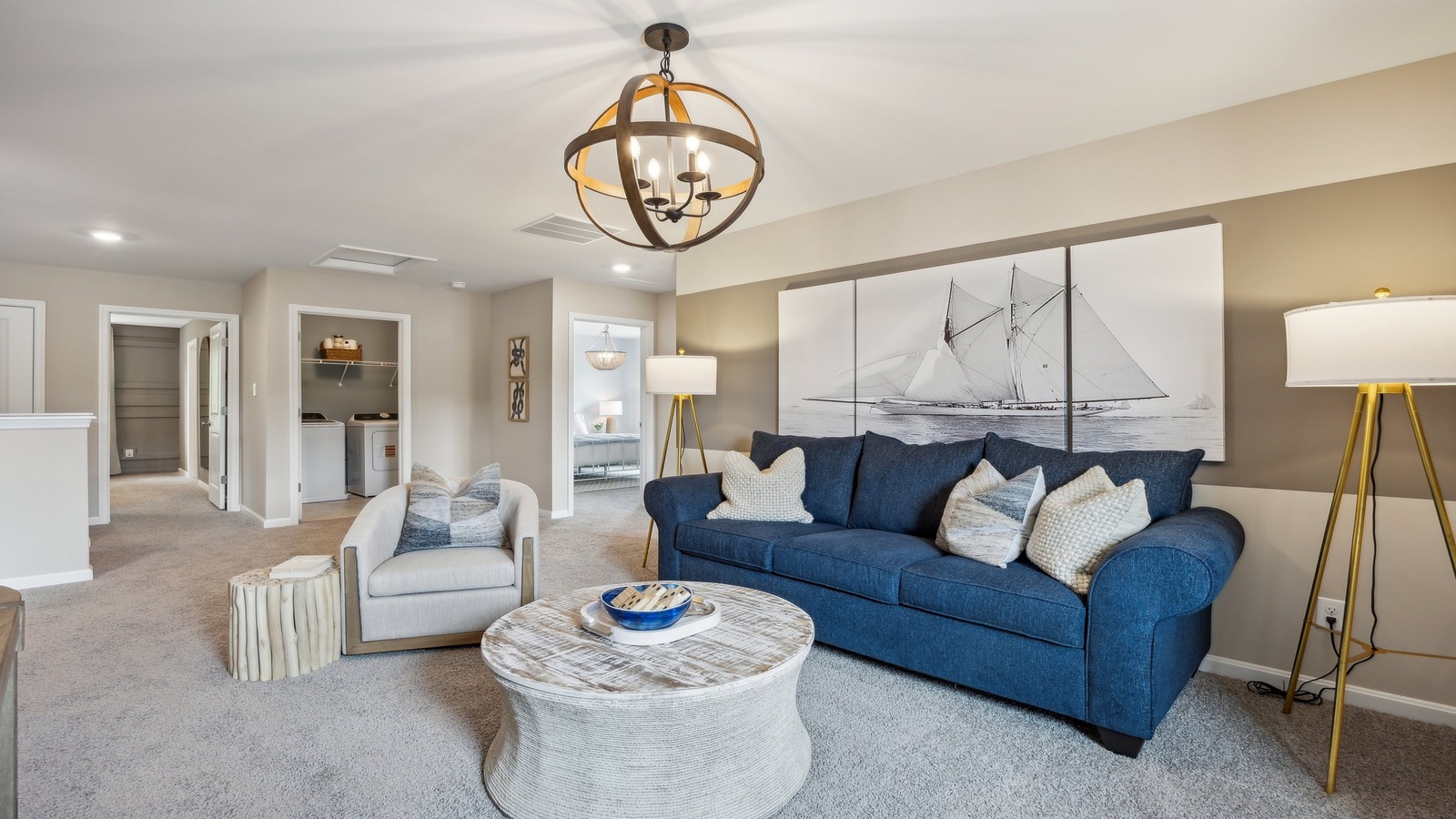 Secondary living space with bathroom and closet entry, ideal for guests or shared use in Green Spring Estates