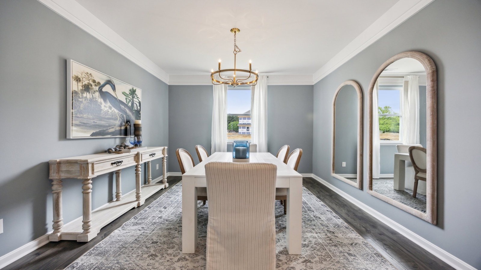 Dining room at Green Spring Estates new home, next to the kitchen and connected to main living areas
