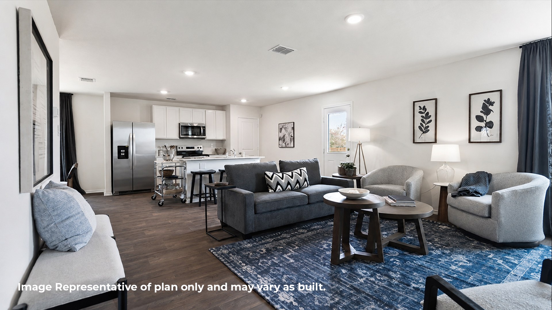 Open concept kichen and living room