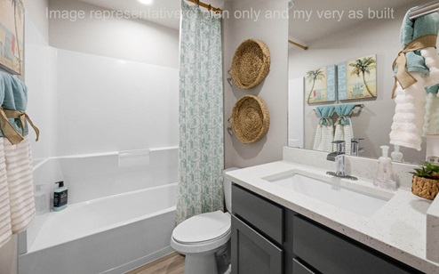 bath two with quartz counters and undermount sink
