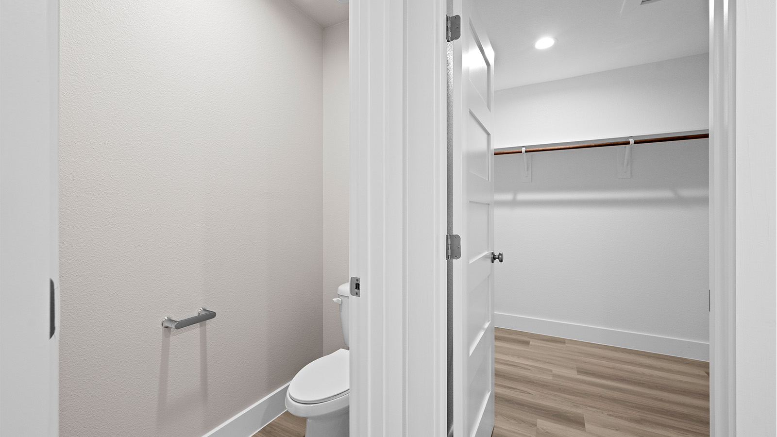 private water closet and walk in closet