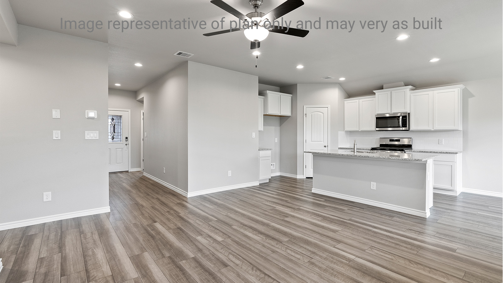 Living and kitchen