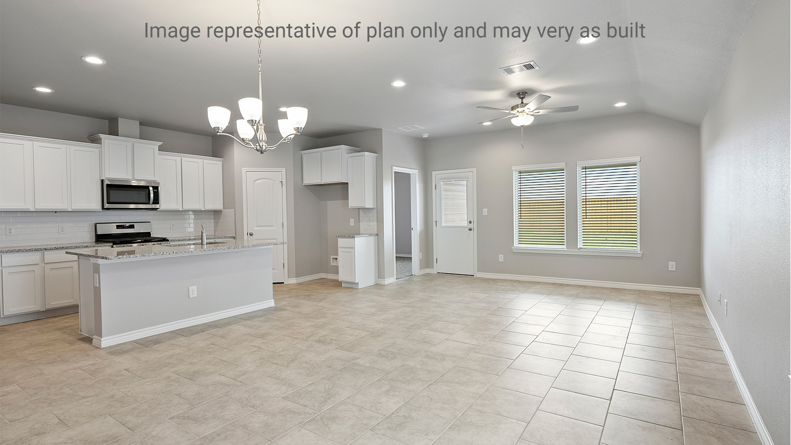 Living and kitchen