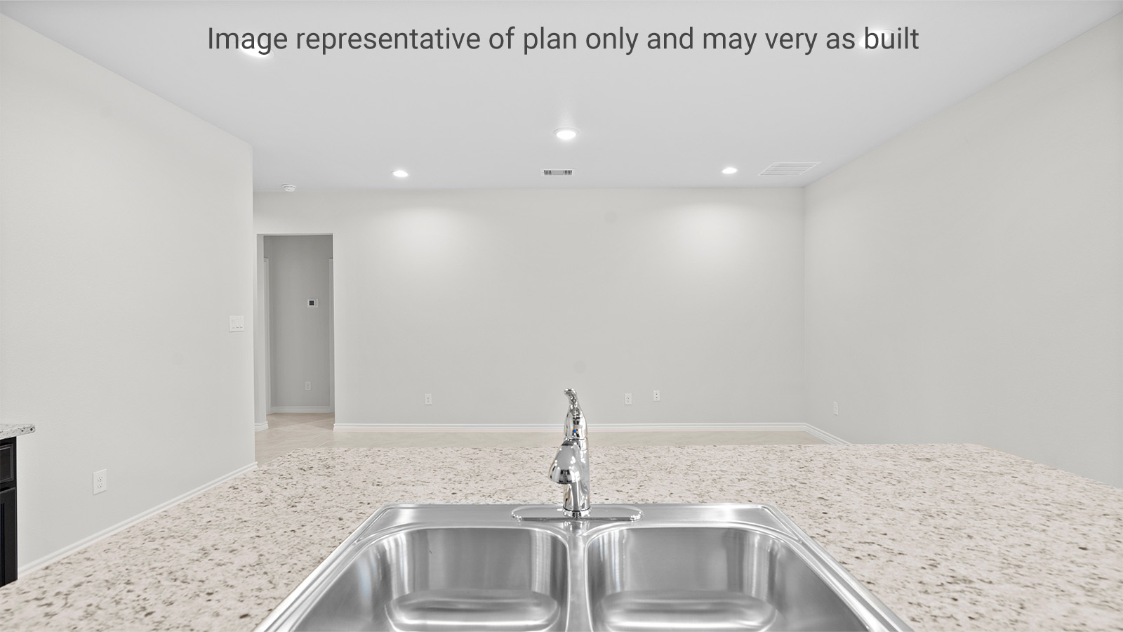 Baxtor Plan- Spacious Kitchen island with sink, seating, ideal daily living, prep zones, dining, and hosting in our modern design