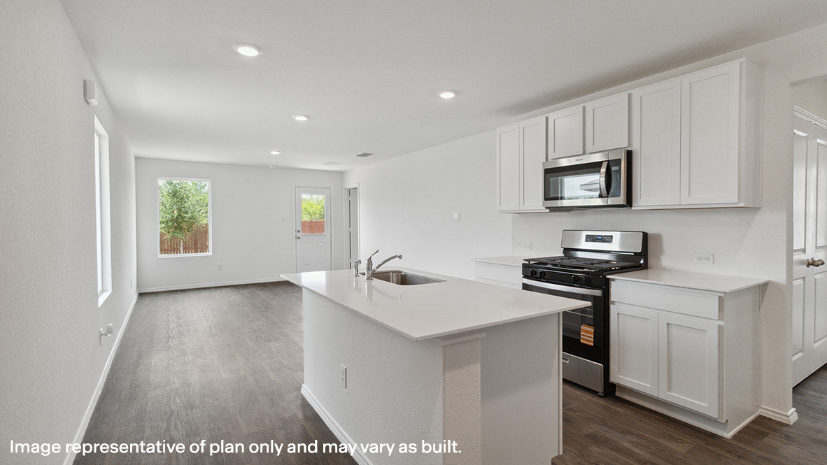 Atlanta floor plan kitchen with center island