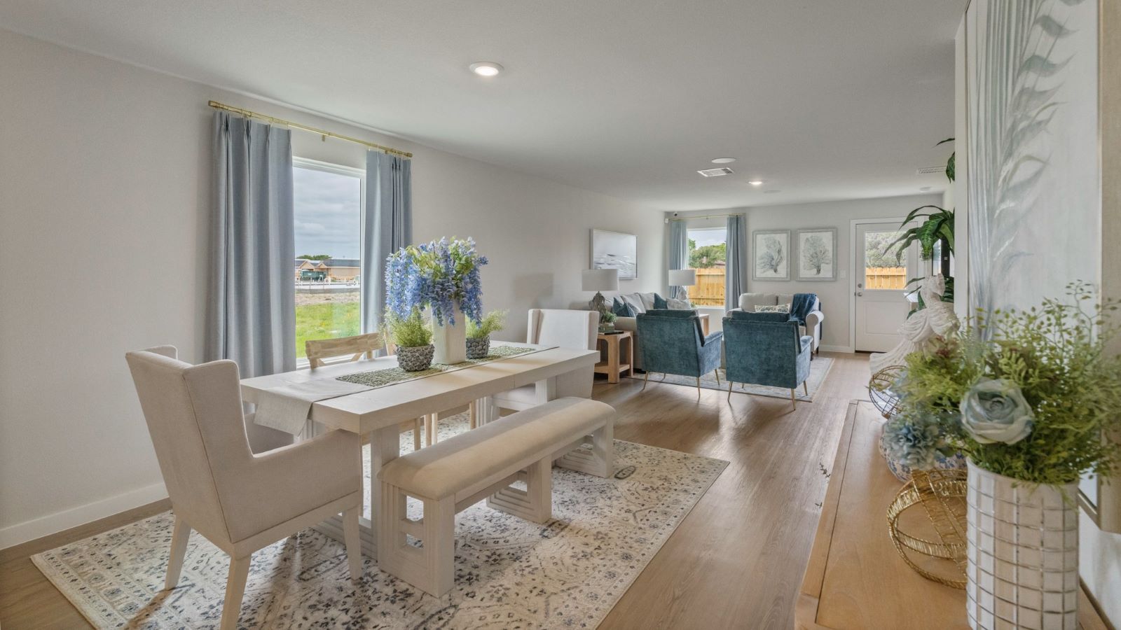 Dining room and living room