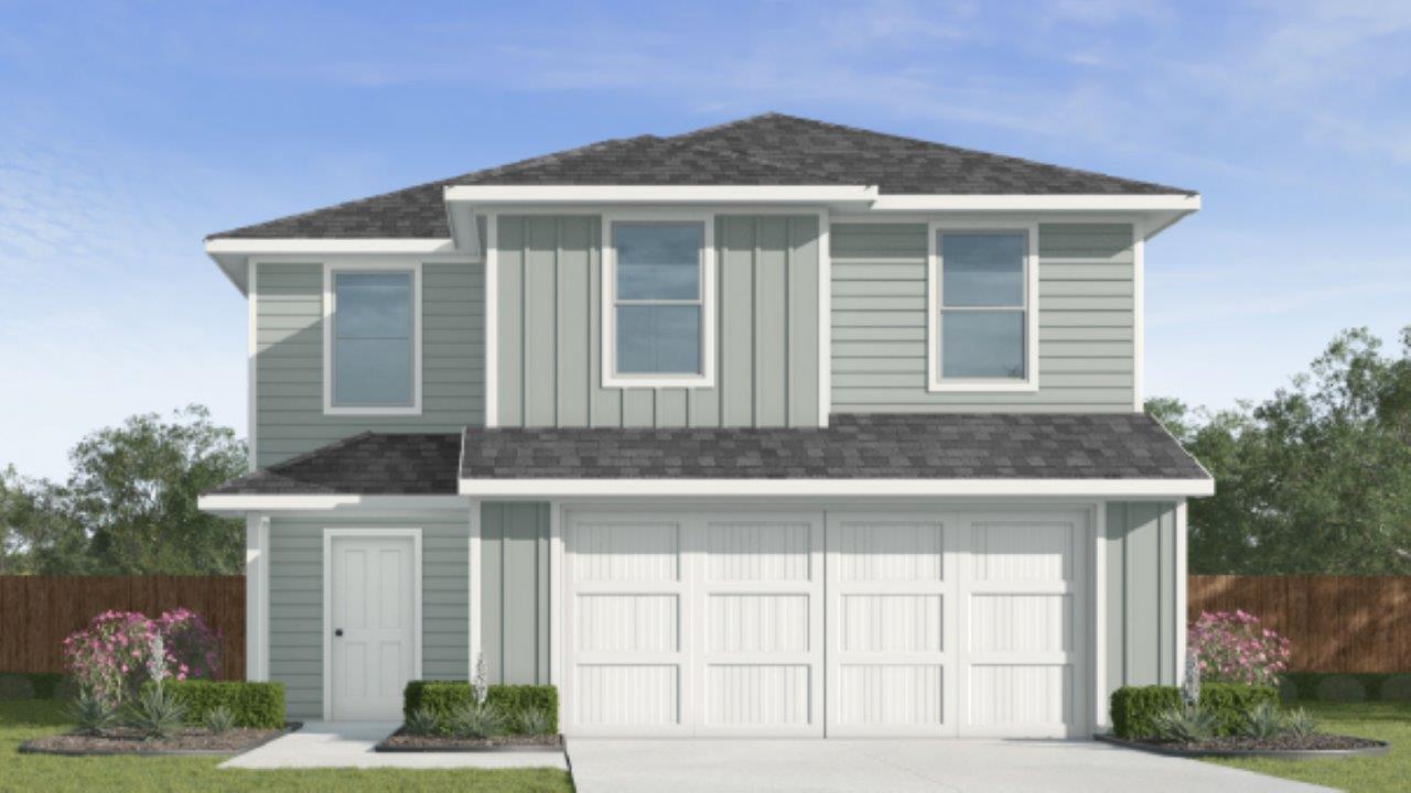 Single family two story home with two car garage