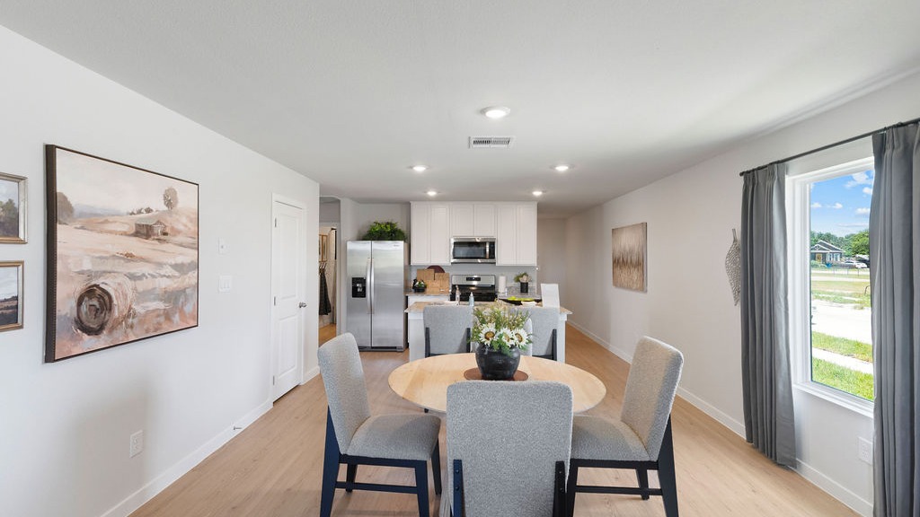 Open concept dining and living room