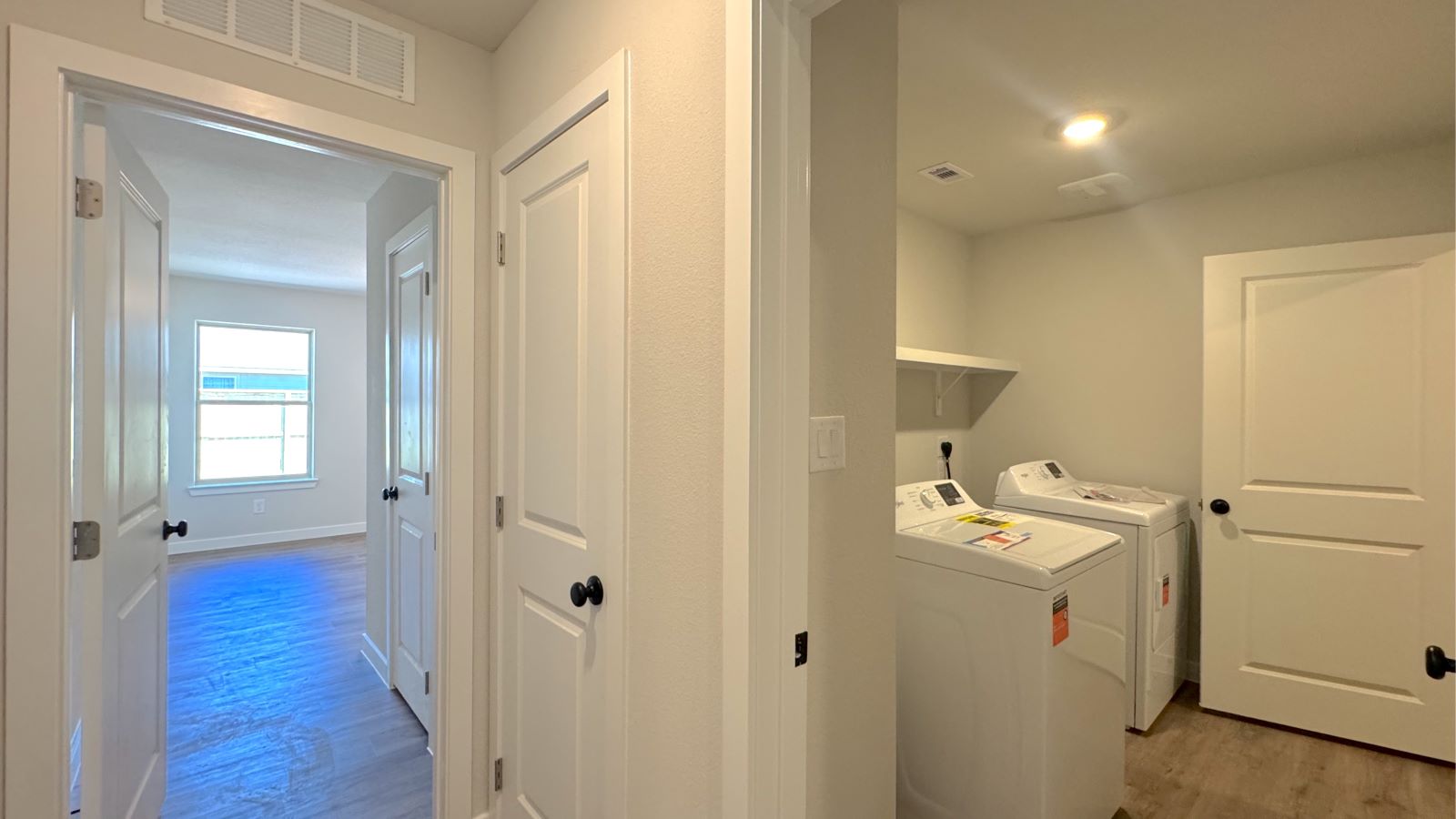 laundry and guest bed