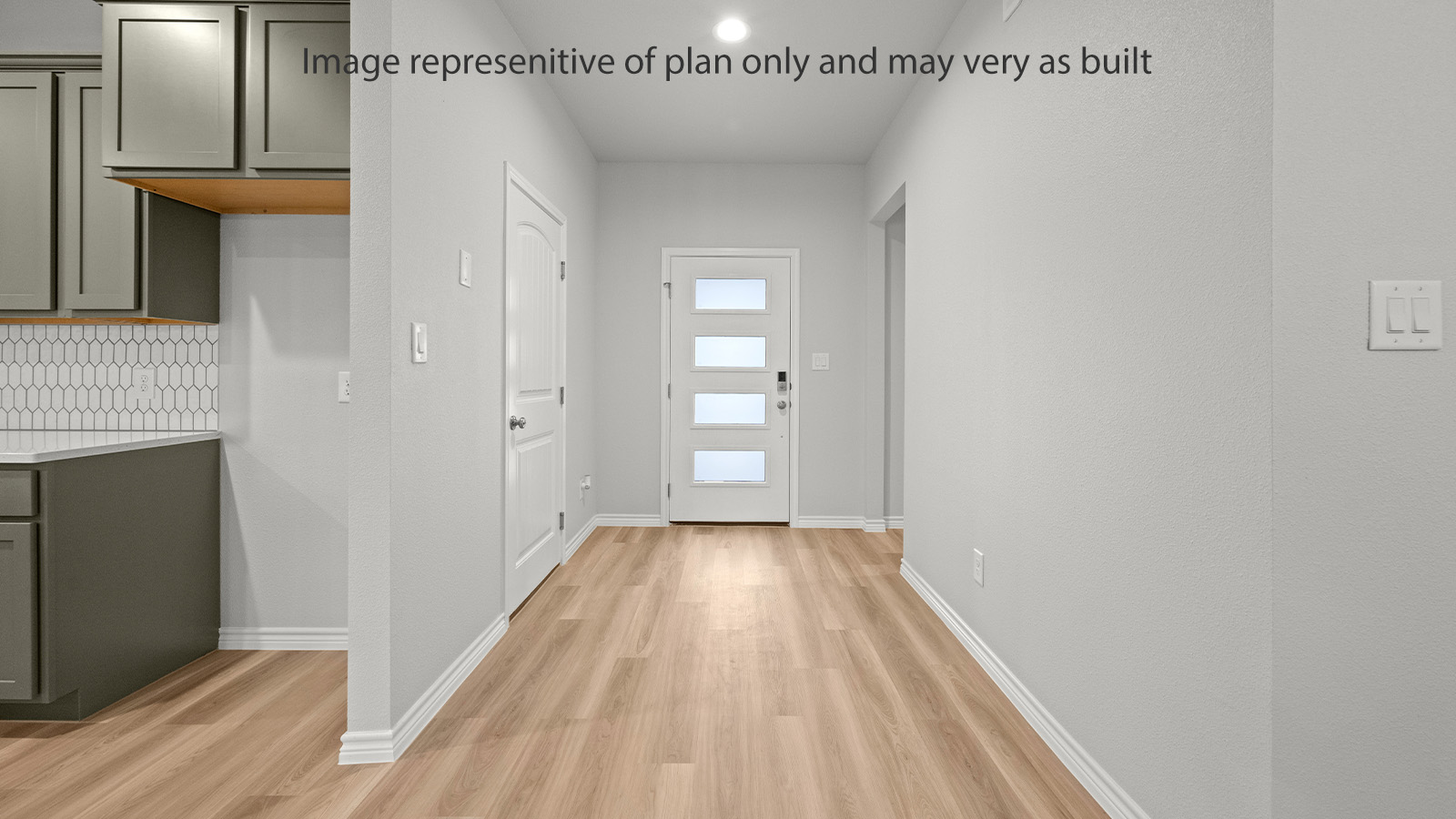 Entryway and kitchen