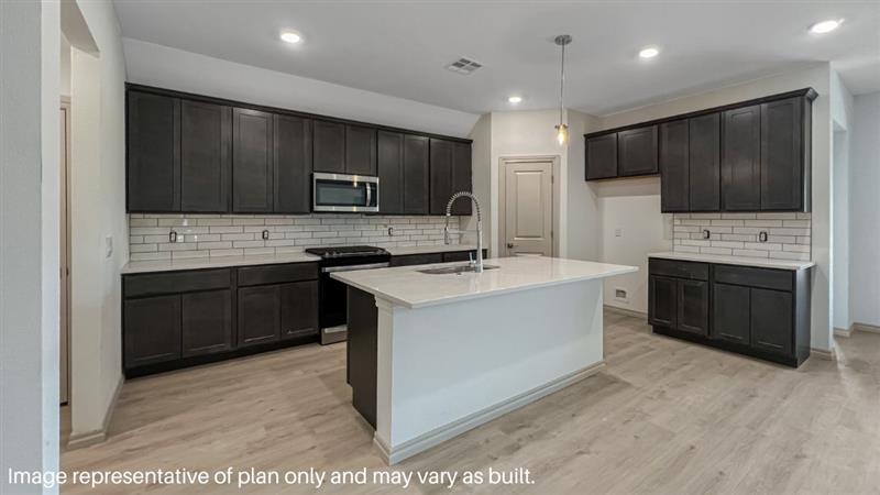 kitchen with quartz countertops