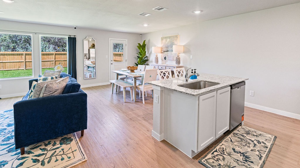 kitchen and dining