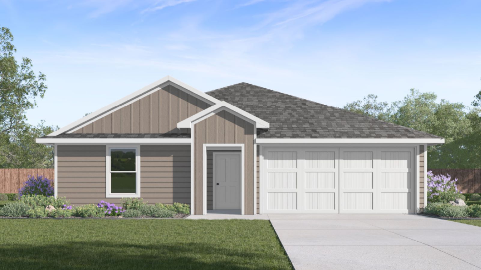 Single story home beige