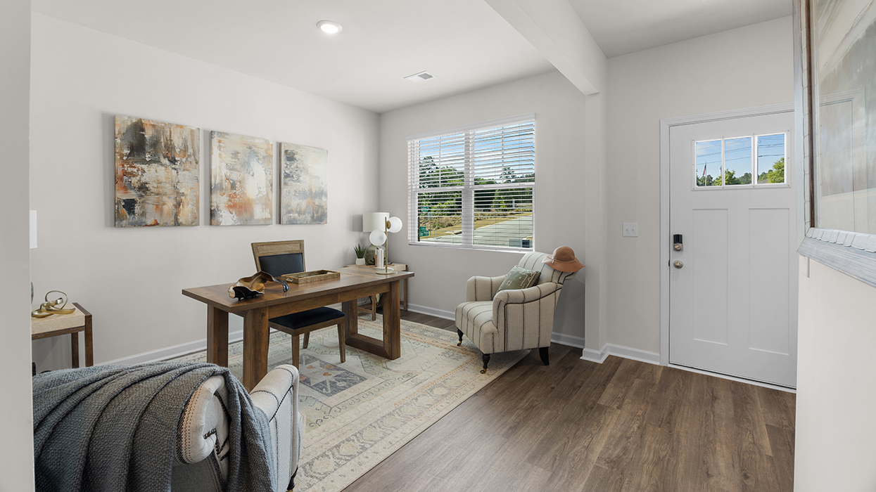 foyer and dining room