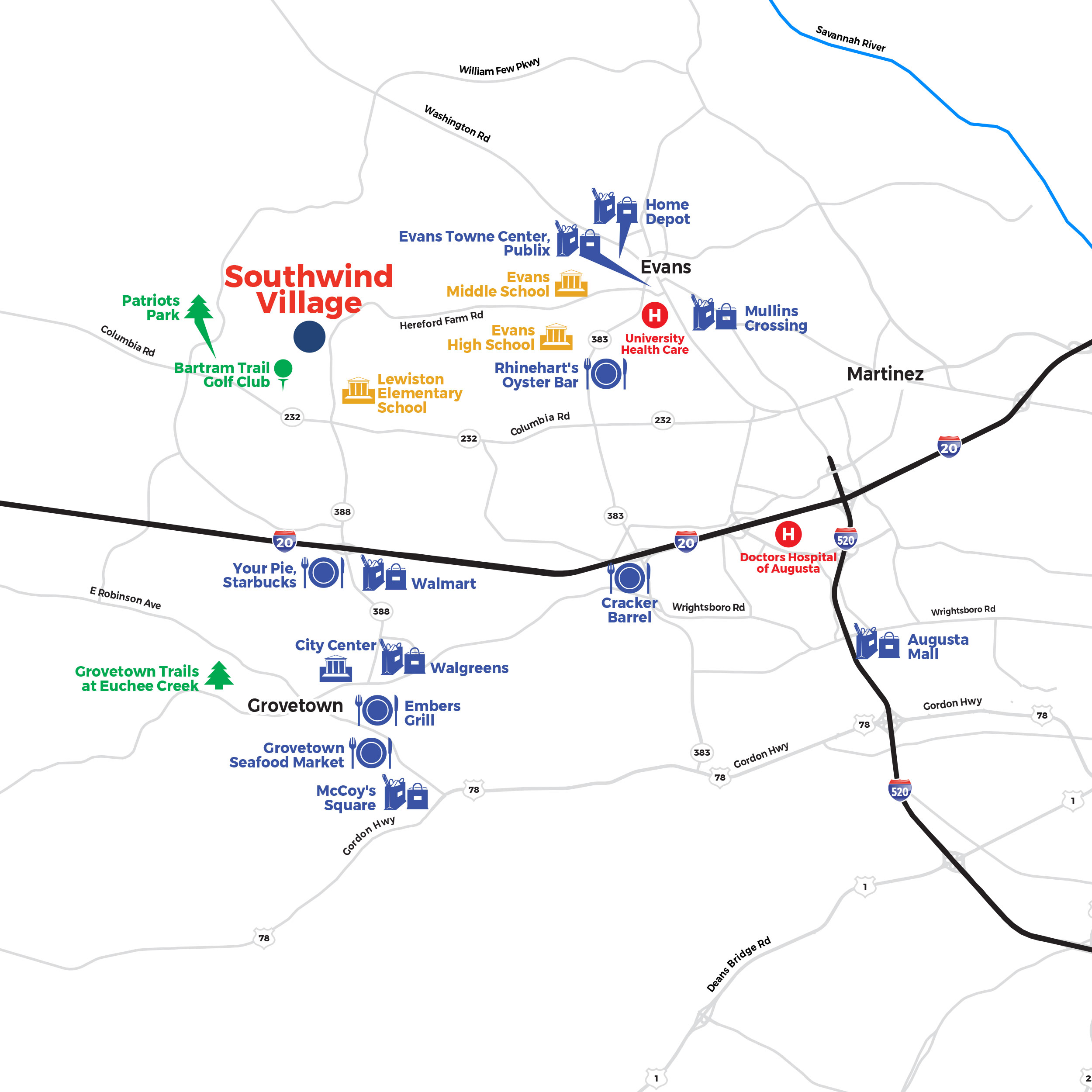 New Homes in Southwind Village Evans, GA D.R. Horton