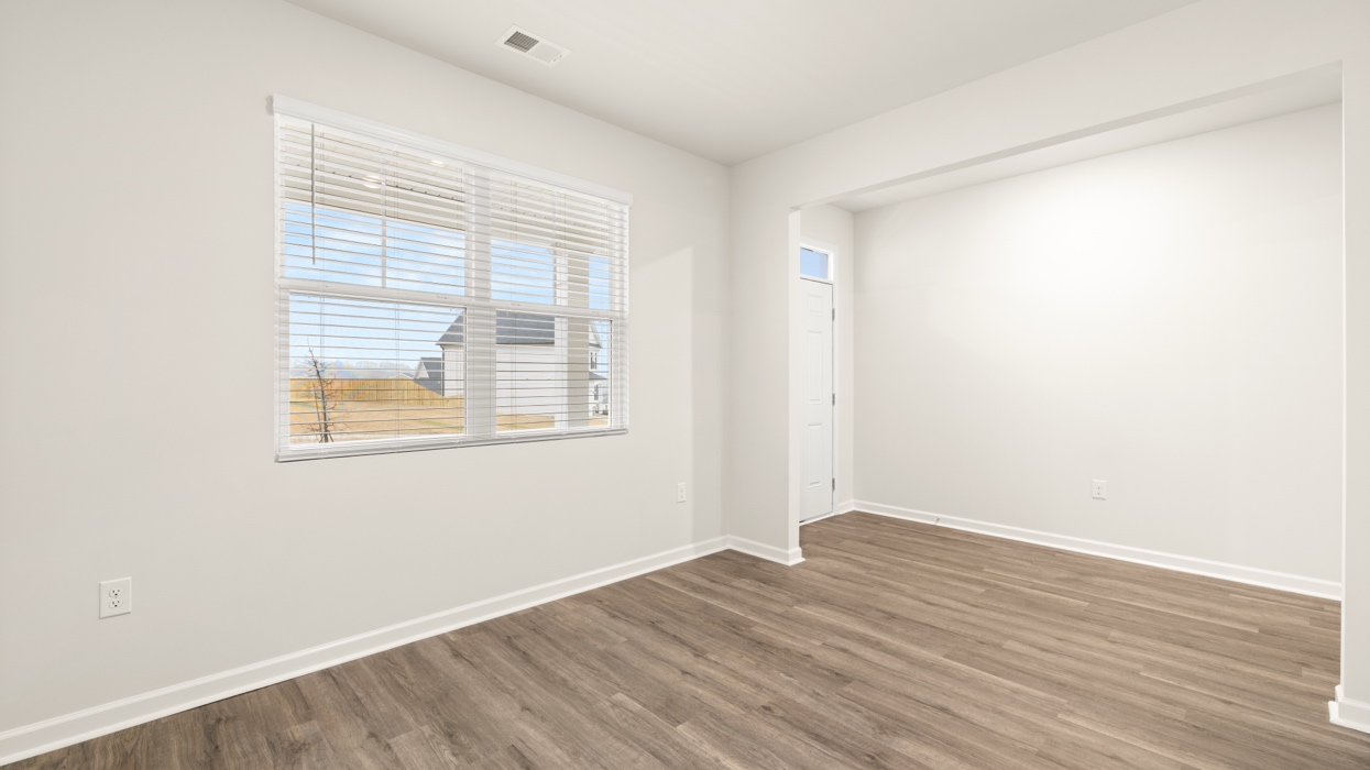 angled flex room with natural light