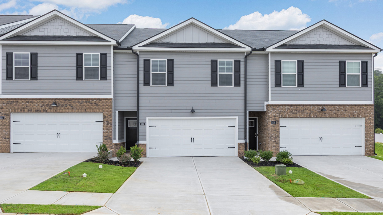 Two-story townhome with two car garage