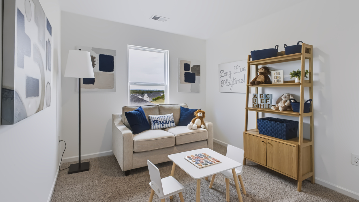 Guest bedroom used as a home office upstairs