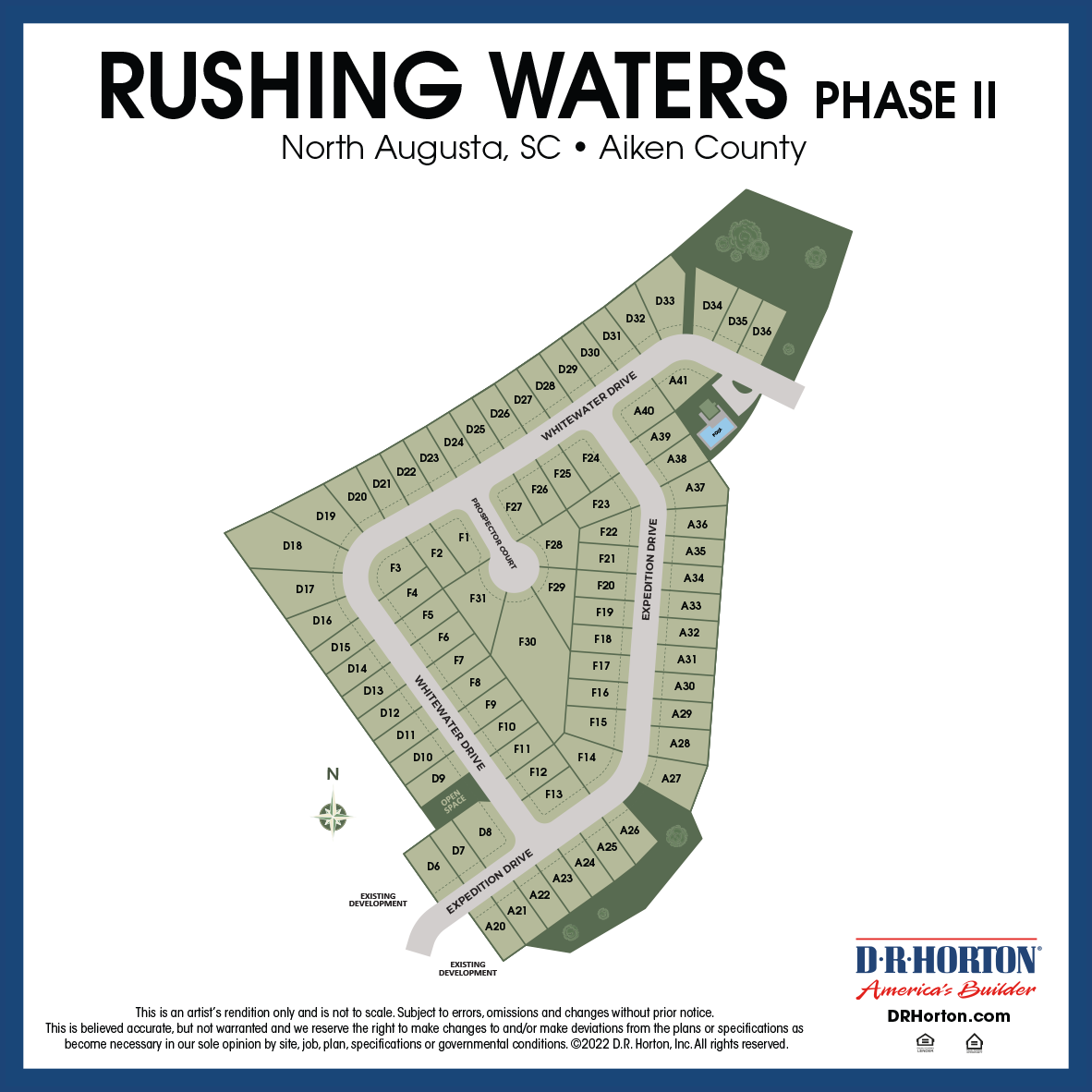 New Homes in Rushing Waters | North Augusta, SC | D.R. Horton