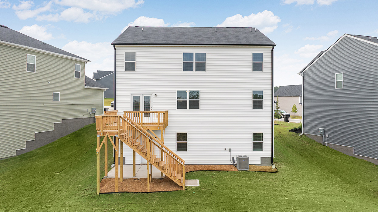 exterior rear with basement