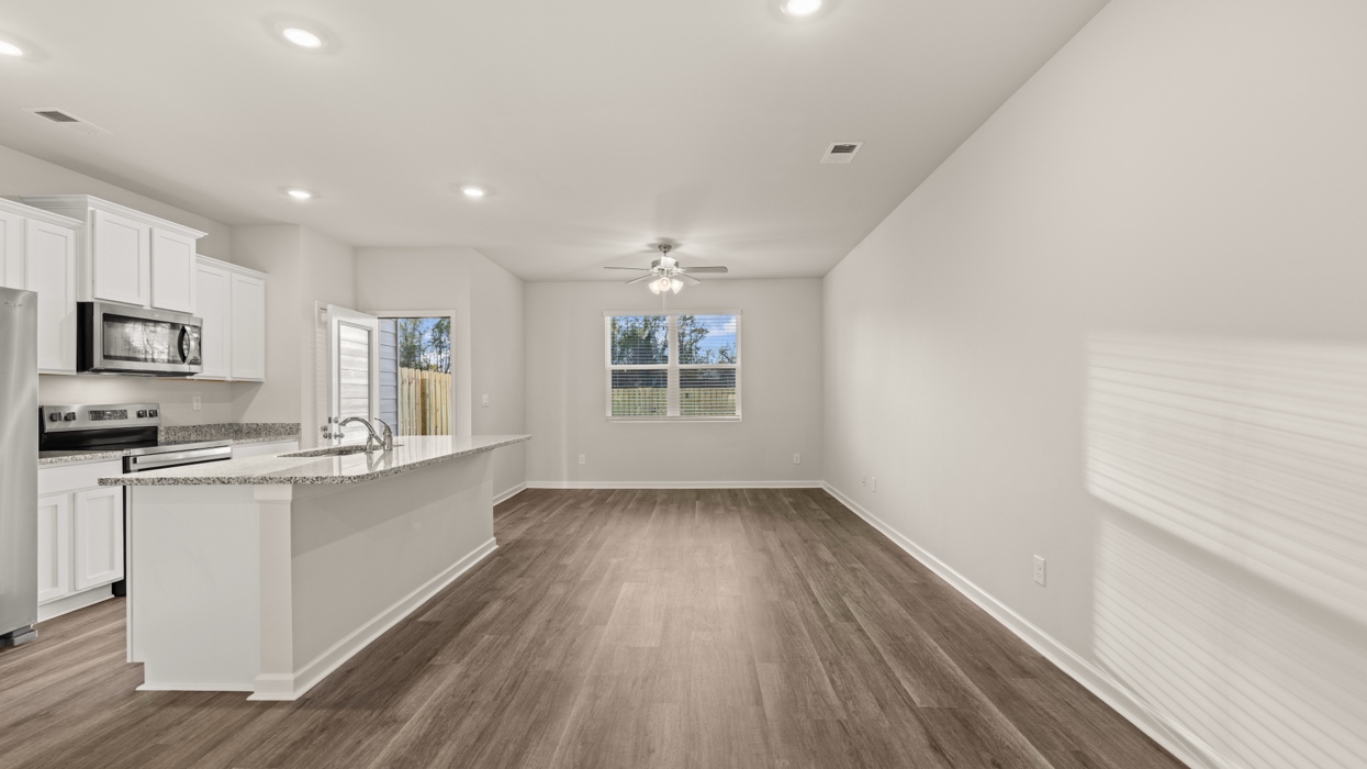 dining room kitchen and family room