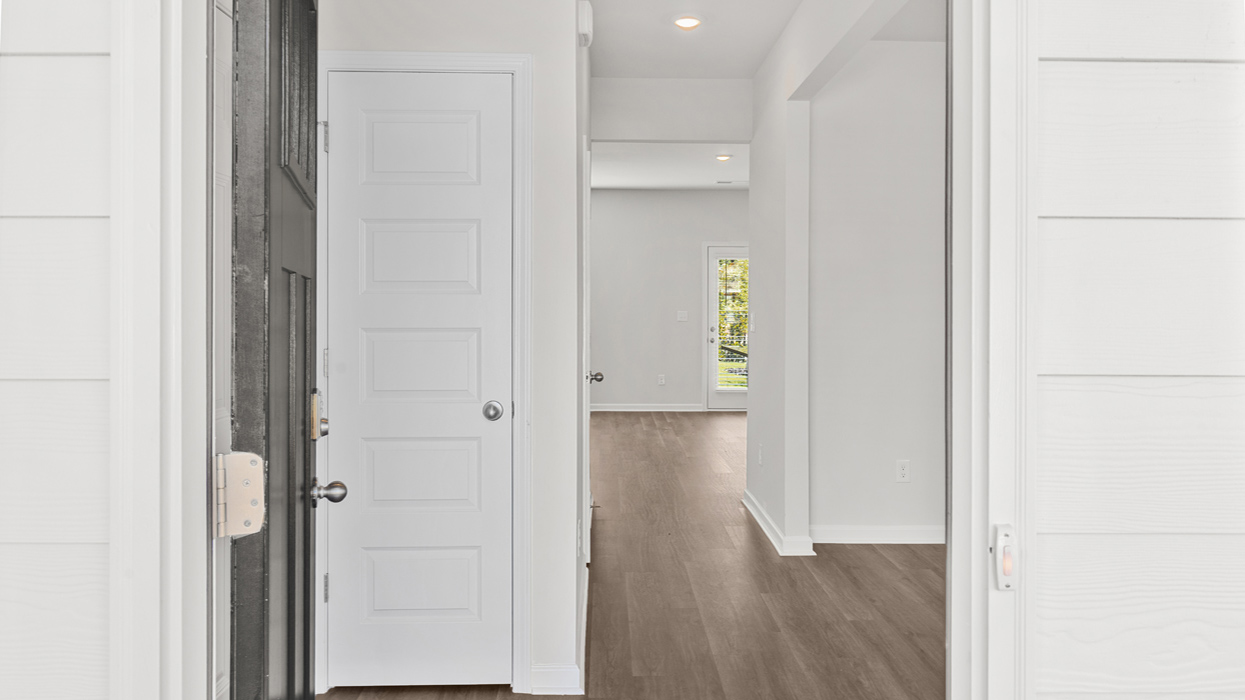 Entryway with flex space to the right