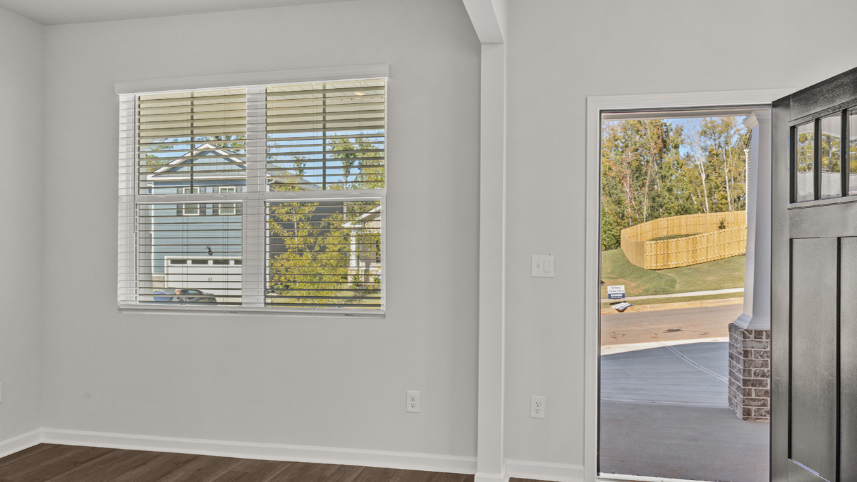 Entryway looking at open front door