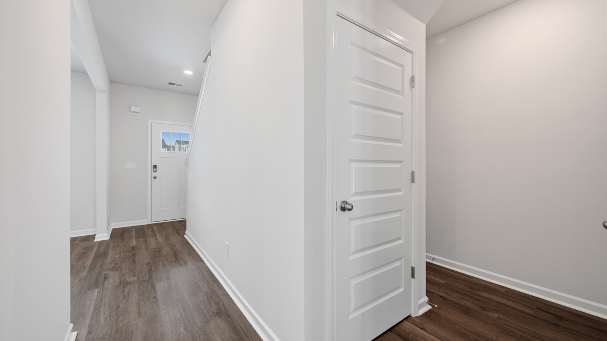 Half bath located off entry on main floor