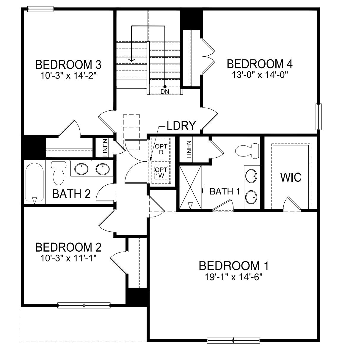 Concord second floor plan
