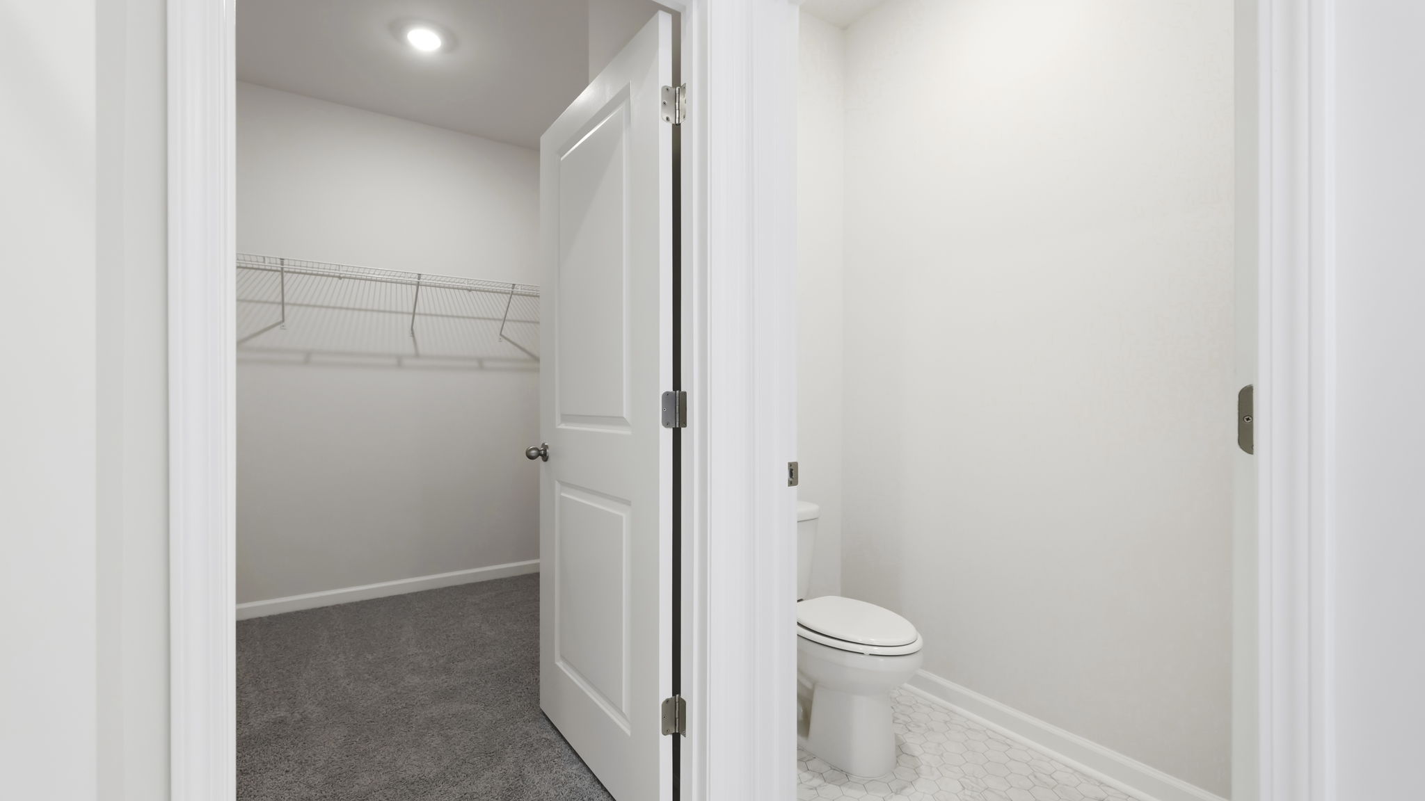 Primary bathroom with garden tub and walk in shower
