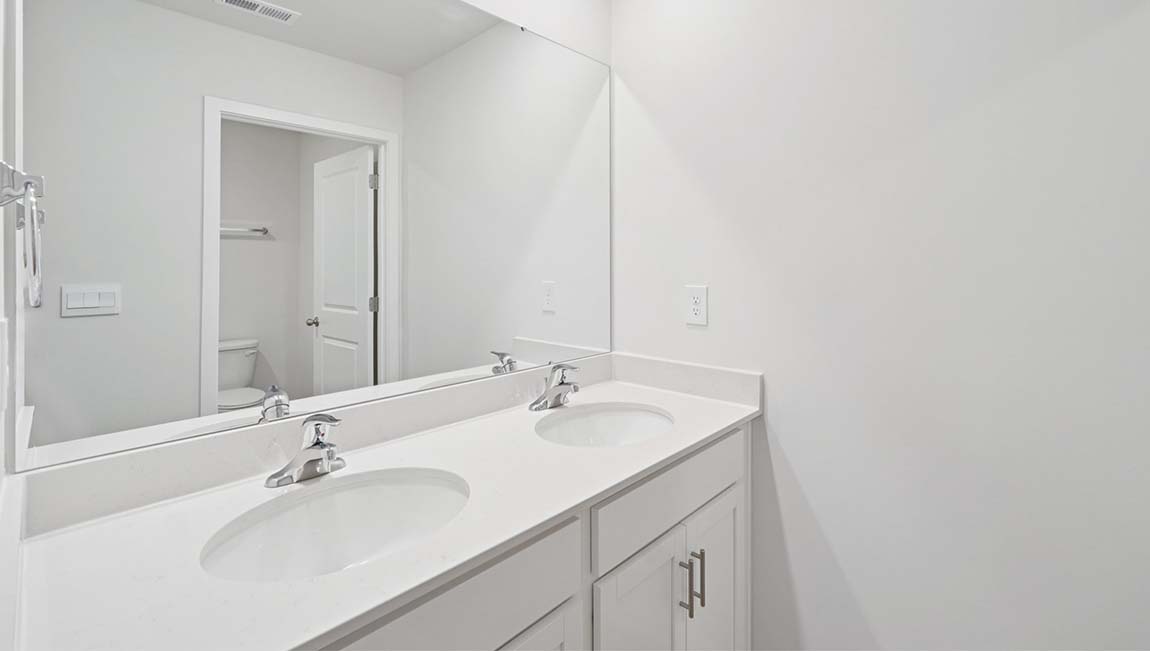 Bathroom with dual vanity